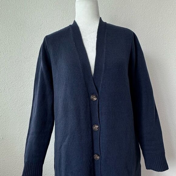 Jason Wu Blue Cardigan Button Down Oversized Chunky Pockets Size Small NWOT - Picture 3 of 13